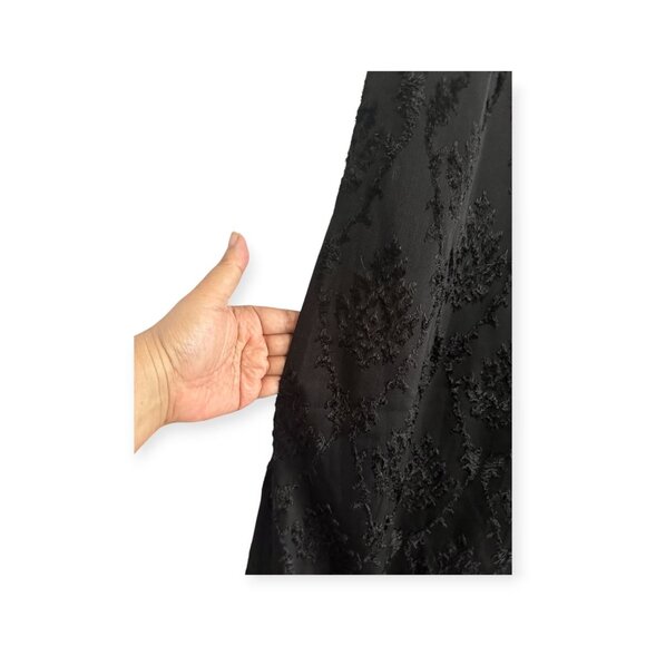 Ulla Johnson Elara Black Textured Midi Dress, Size 6, New with tag - Picture 13 of 16